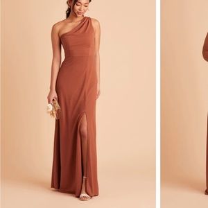 birdy grey bridesmaid dress | color: terracotta